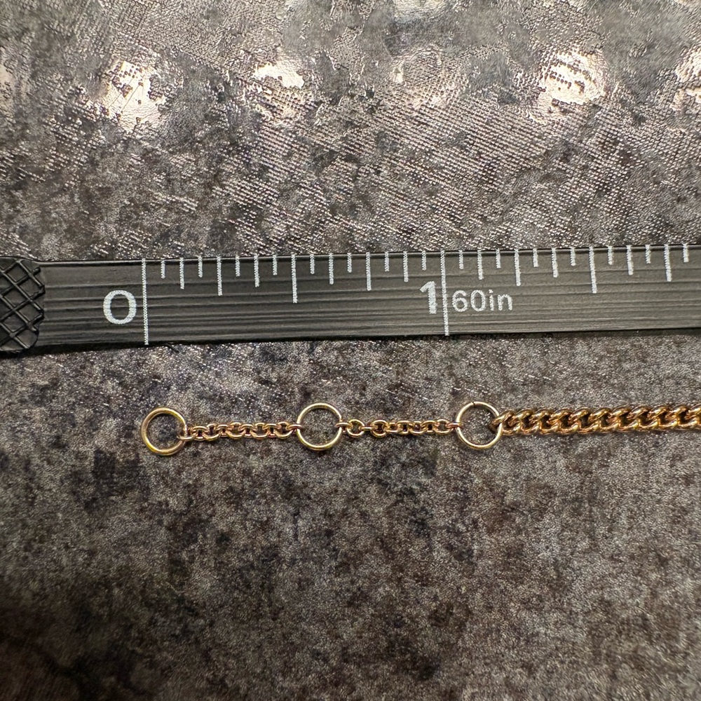 Coach Gold Anklet with Purple and Blue Accents - Picture 6 of 6